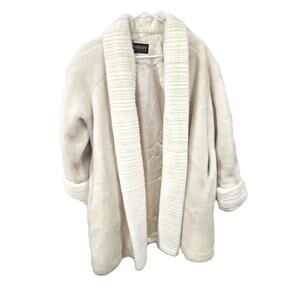 Monterey Fashions Sz Small Cream & White Fur Coat